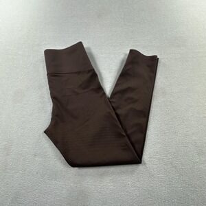 Fanka Leggings Women Small Brown Body Sculpt Side Pocket 7/8 High Waisted